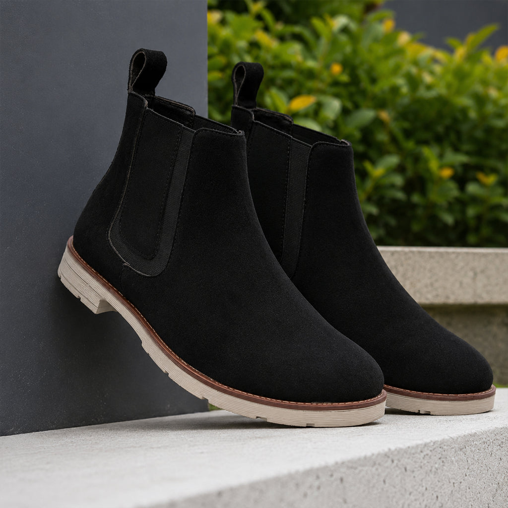 Baxxico Mens Premium Chelsea Boots Classic Slip On Smart Casual
