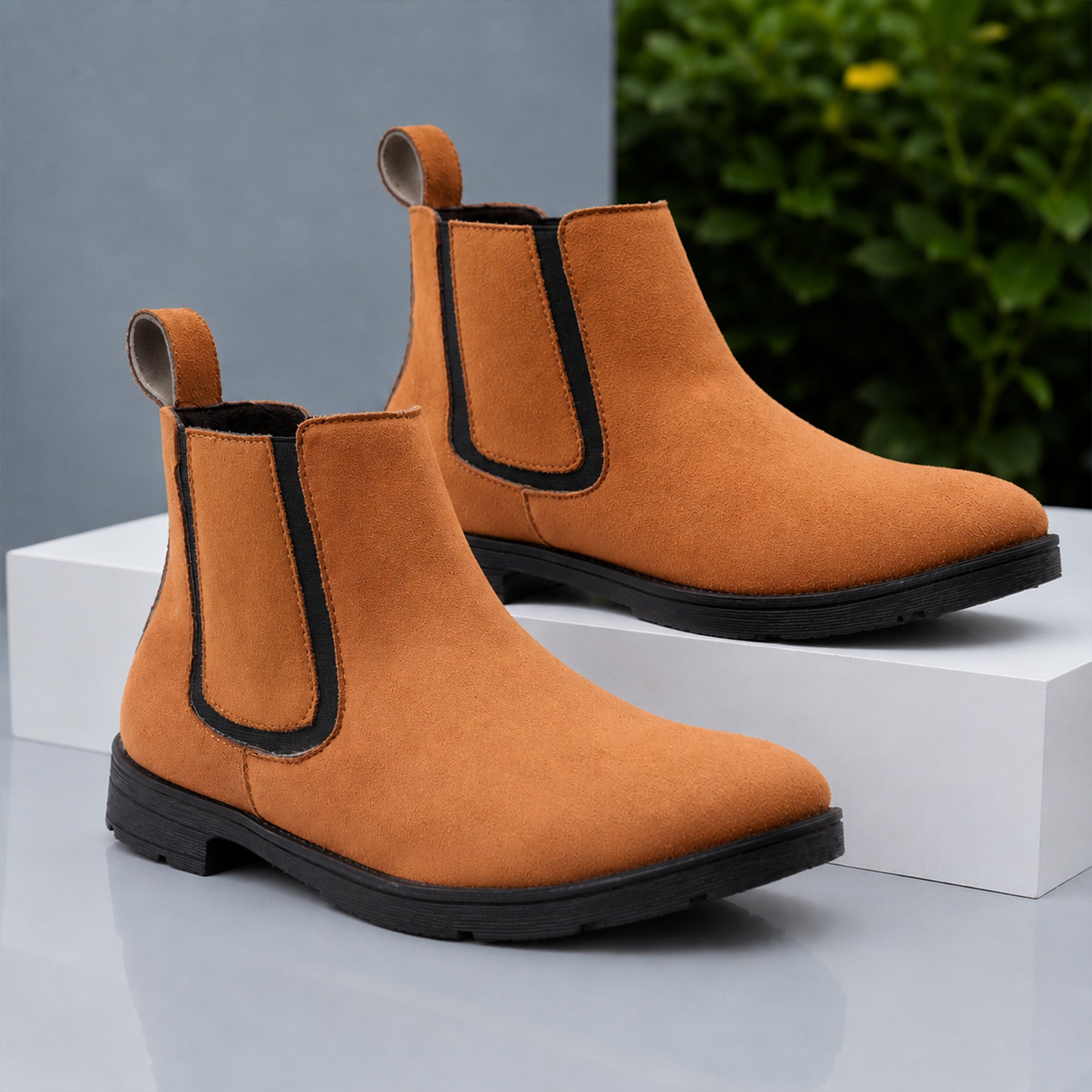 Baxxico Mens Premium Chelsea Boots Classic Slip On Smart Casual