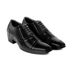 BAXXICO Mens Faux Vegan Leather Oxford Semi Brogue Formal Lace Up Shoes