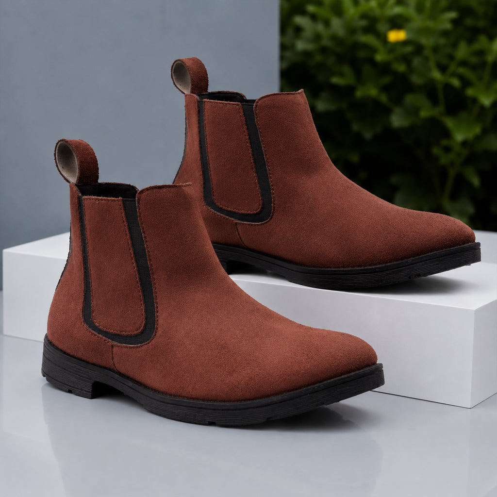 Baxxico Mens Premium Chelsea Boots Classic Slip On Smart Casual
