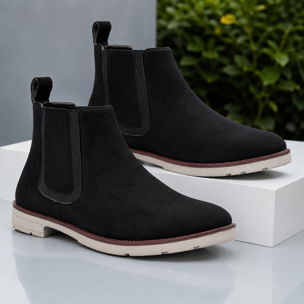 Baxxico Mens Premium Chelsea Boots Classic Slip On Smart Casual