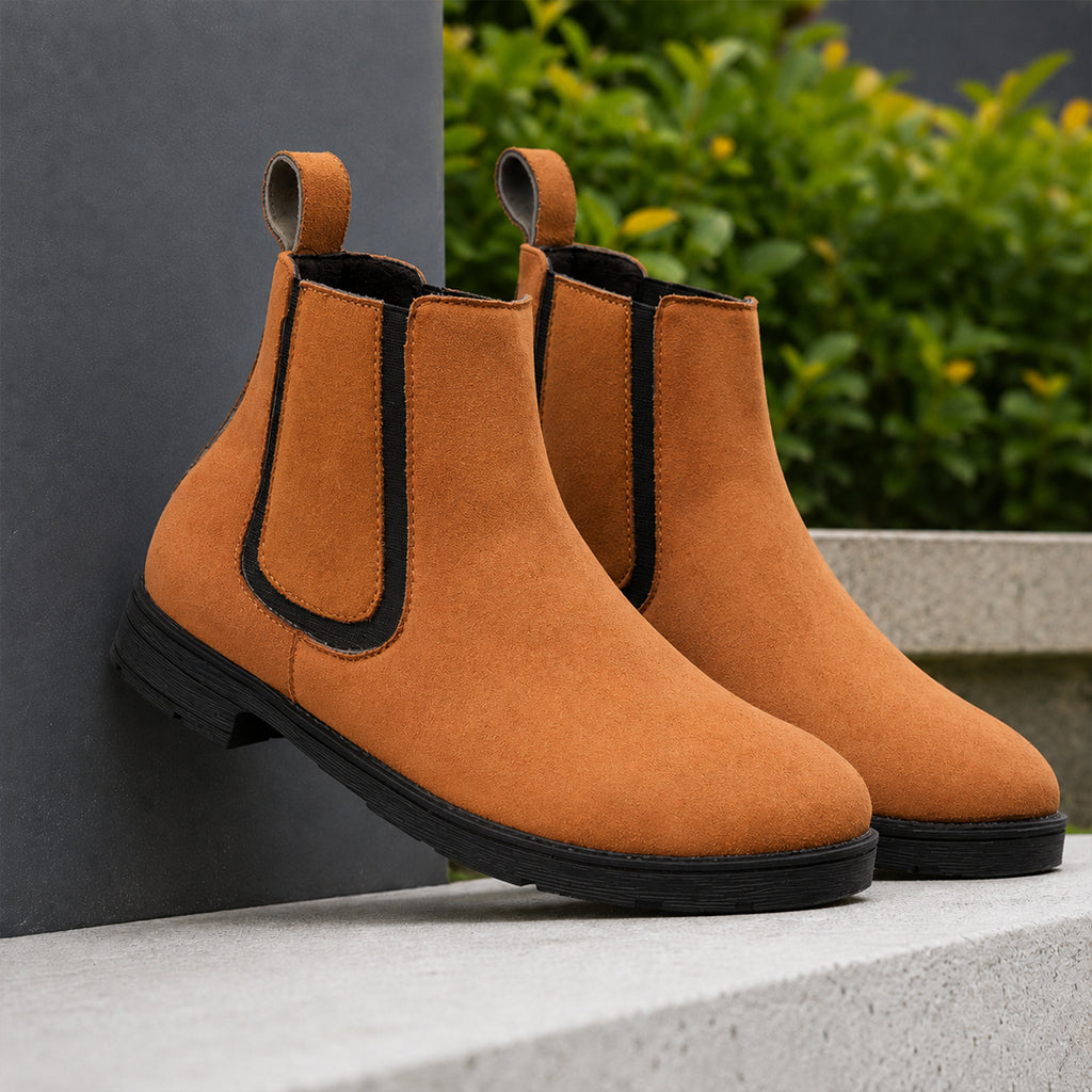 Baxxico Mens Premium Chelsea Boots Classic Slip On Smart Casual