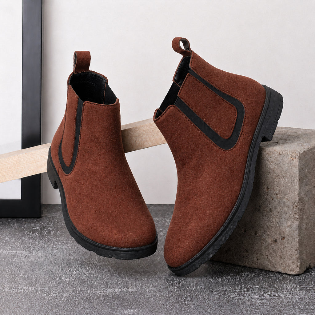 Baxxico Mens Premium Chelsea Boots Classic Slip On Smart Casual