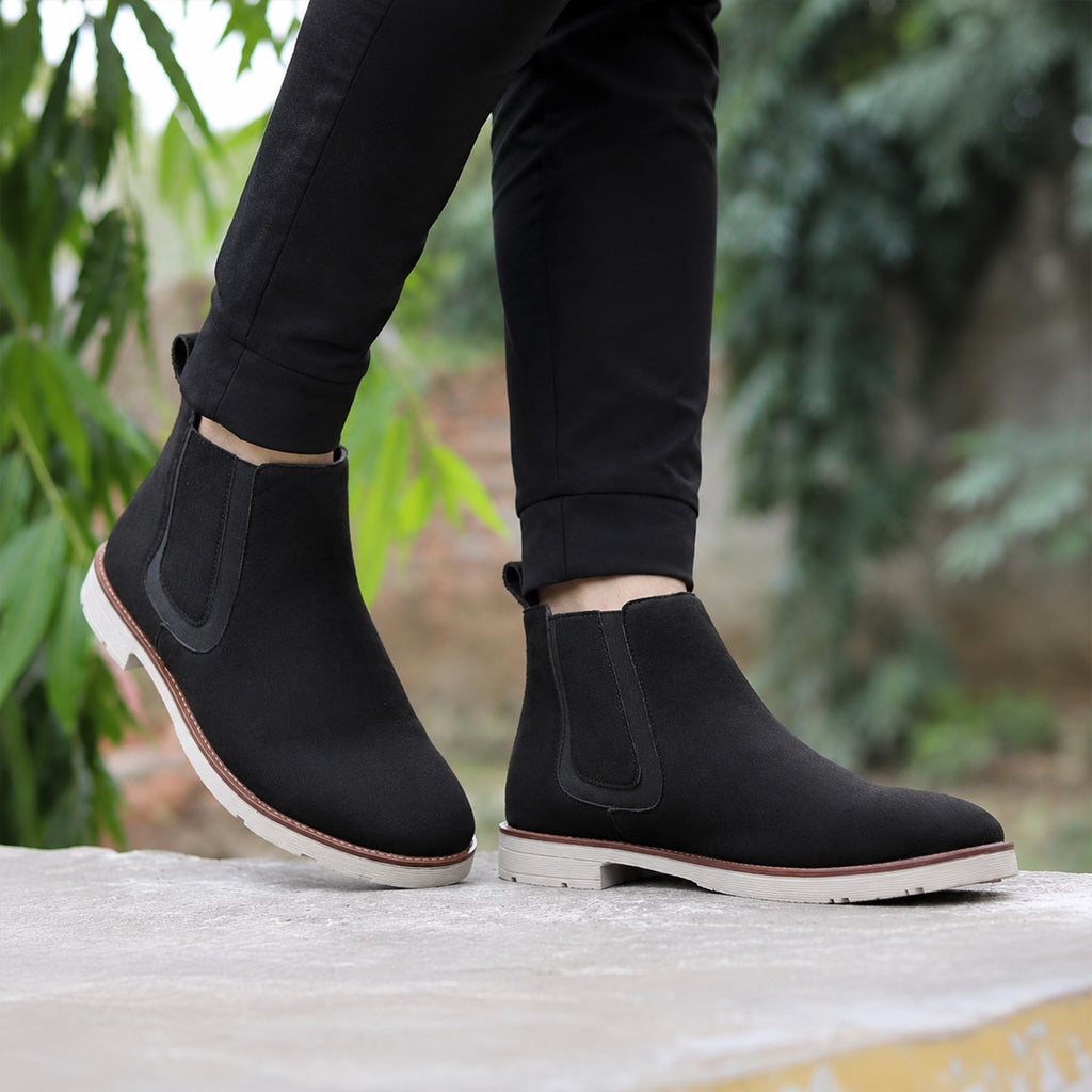 Baxxico Mens Premium Chelsea Boots Classic Slip On Smart Casual