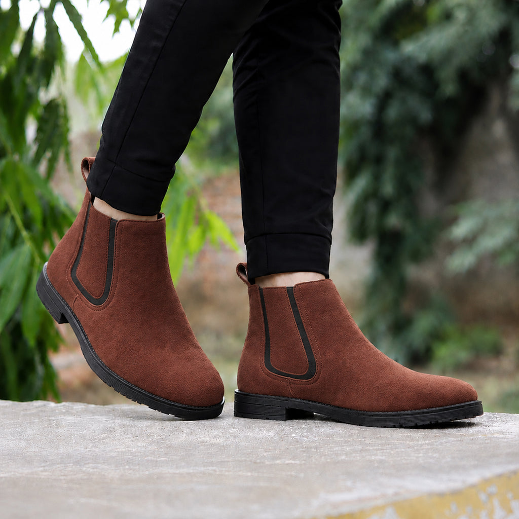 Baxxico Mens Premium Chelsea Boots Classic Slip On Smart Casual