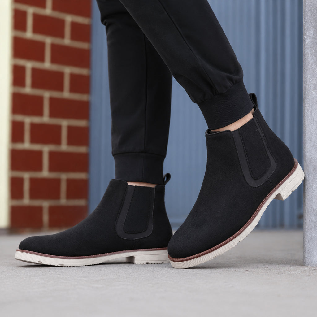 Baxxico Mens Premium Chelsea Boots Classic Slip On Smart Casual