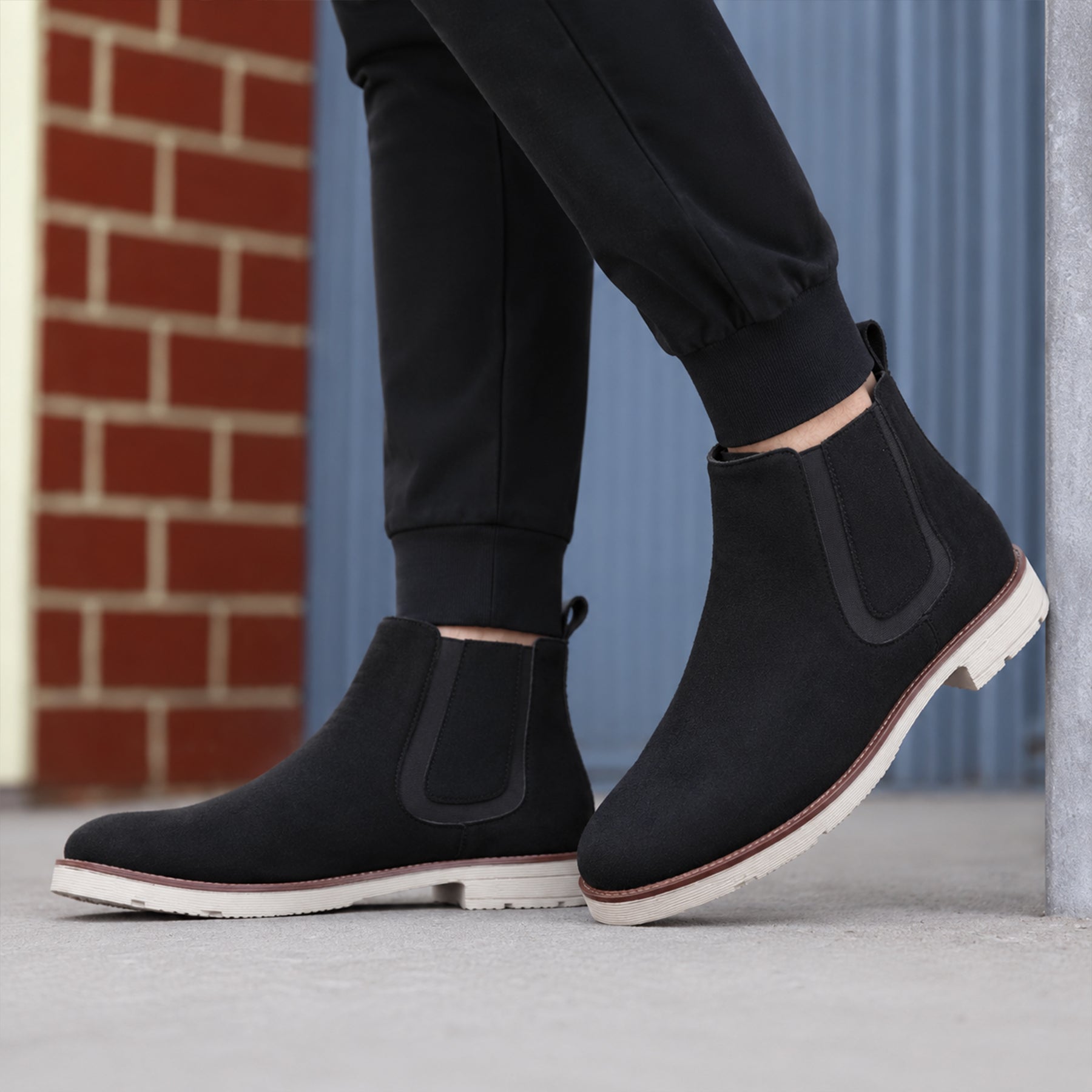 Baxxico Mens Premium Chelsea Boots Classic Slip On Smart Casual