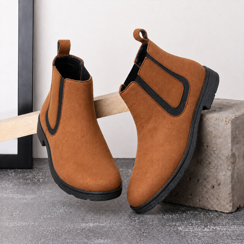 Baxxico Mens Premium Chelsea Boots Classic Slip On Smart Casual