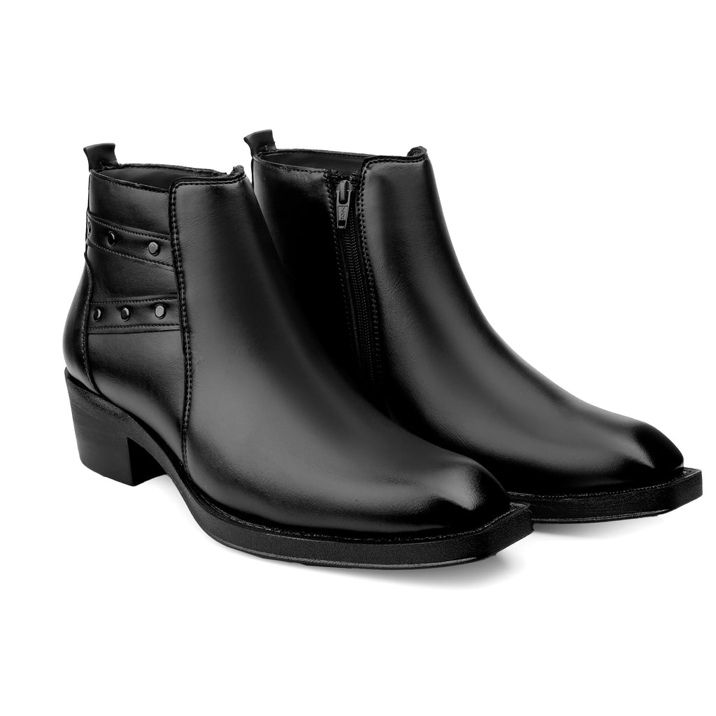 BAXXICO 2 Inch Height Lift Boots Stylish Elevator Footwear for Men