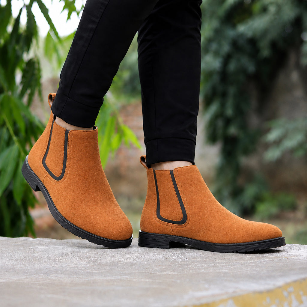 Baxxico Mens Premium Chelsea Boots Classic Slip On Smart Casual