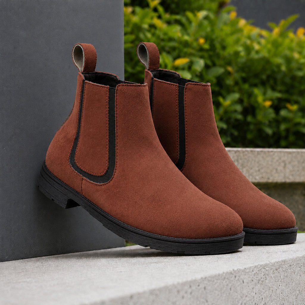 Baxxico Mens Premium Chelsea Boots Classic Slip On Smart Casual