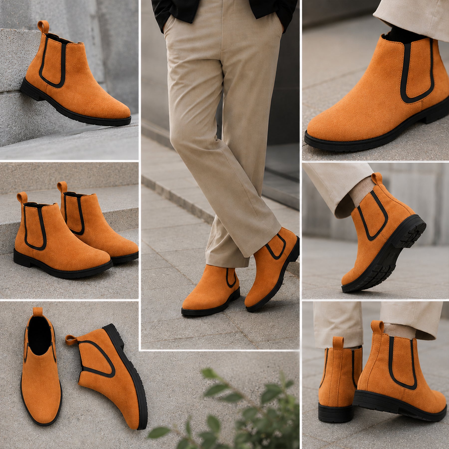 Baxxico Mens Premium Chelsea Boots Classic Slip On Smart Casual