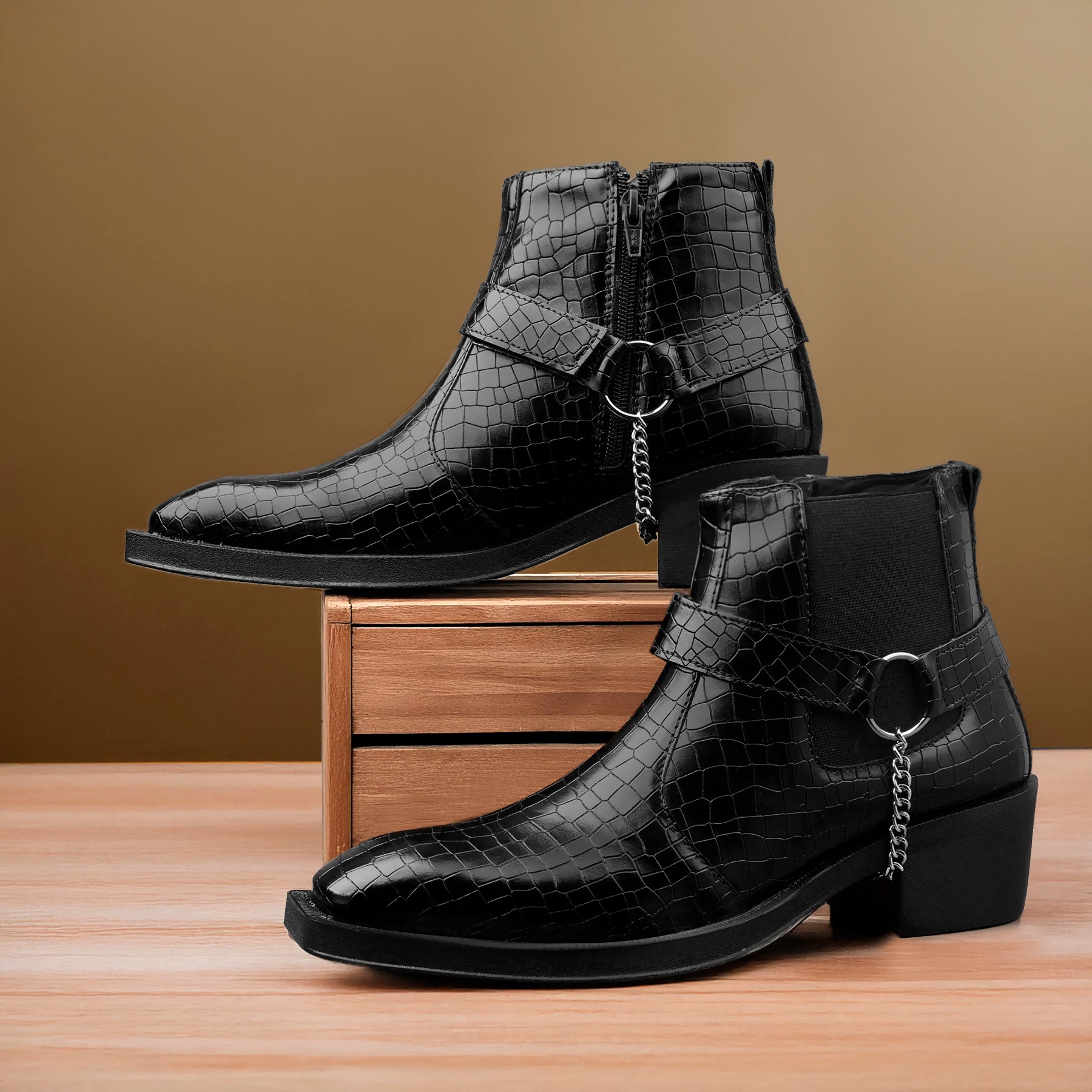BAXXICO Mens HiddenLift Boots 5-6 CM Elevation