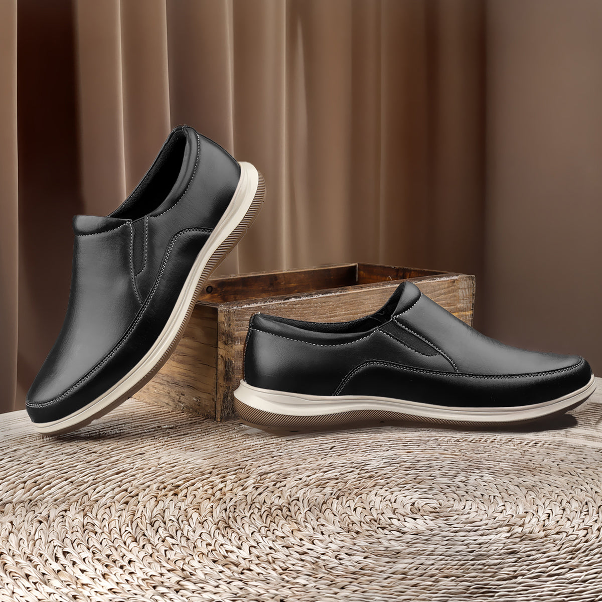 BAXXICO Mens Casual Slip On Shoes Durable Comfort for Office & Walking