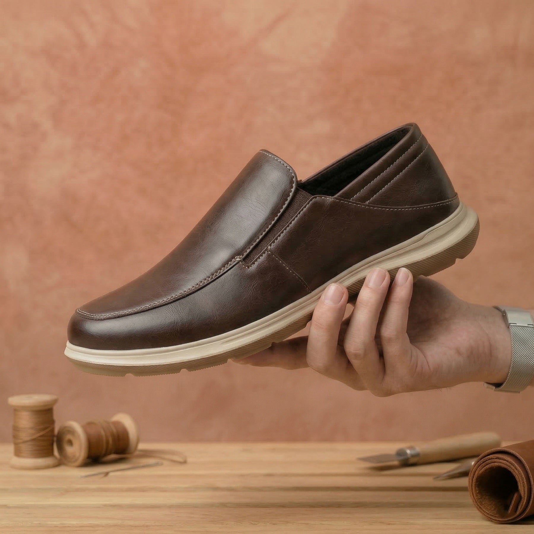BAXXICO Mens Comfortable Slip On Shoes Versatile Office & Casual Wear