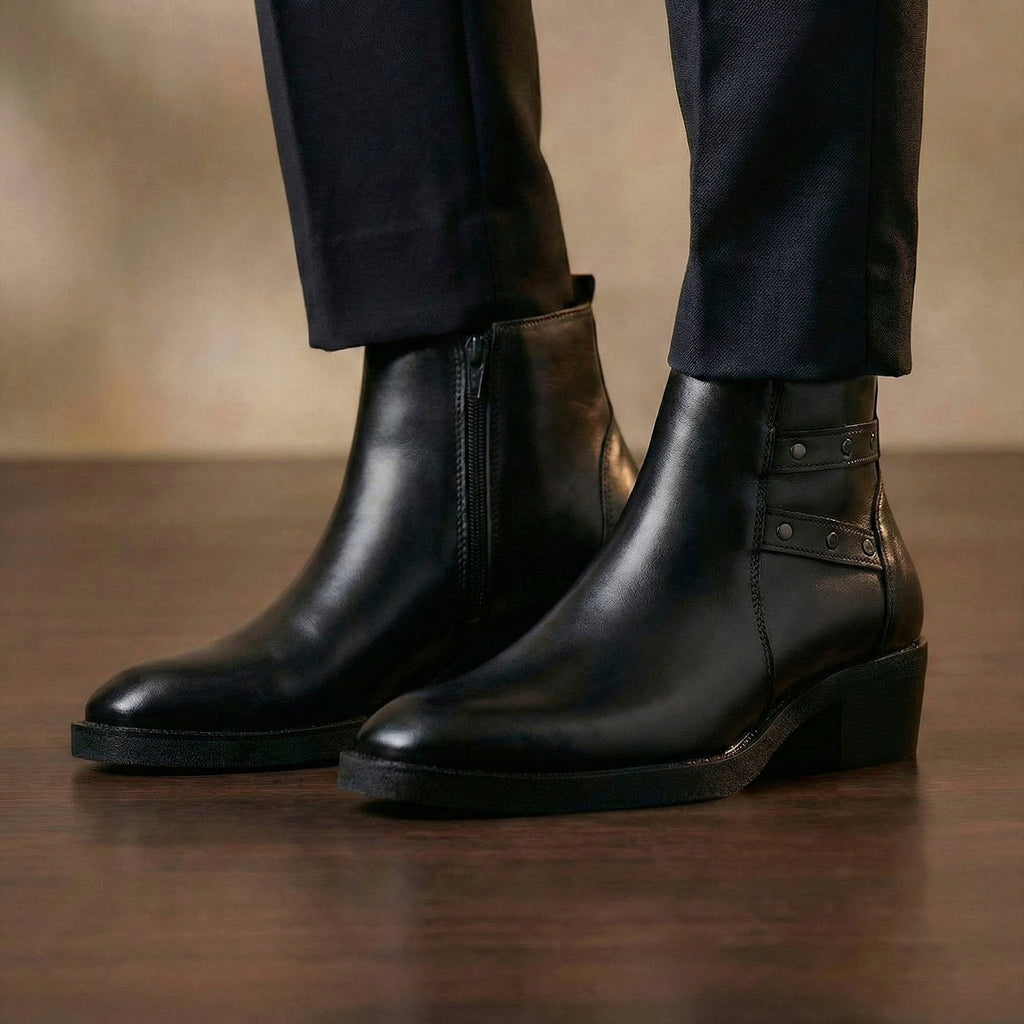 BAXXICO 2 Inch Height Lift Boots Stylish Elevator Footwear for Men