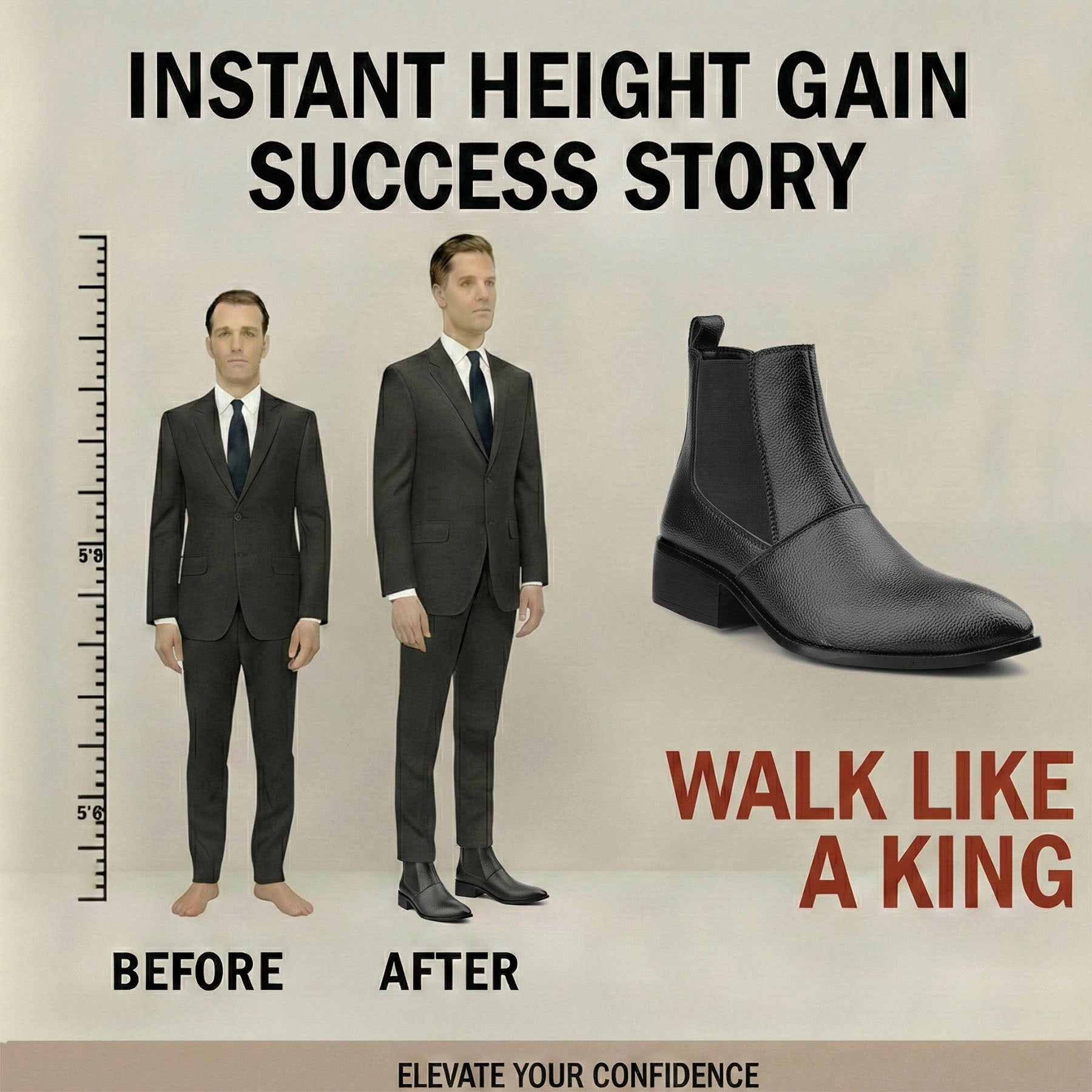 BAXXICO Luxury Mens Boots Designed to Add Extra Height & Confidence