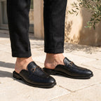 BAXXICO Premium Faux Leather Slip On Mule Loafers for Men