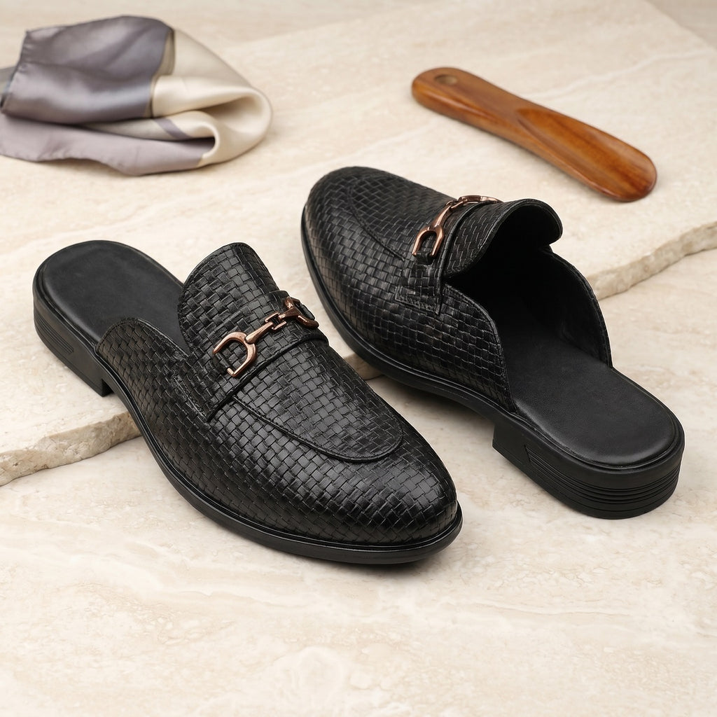 BAXXICO Premium Faux Leather Slip On Mule Loafers for Men