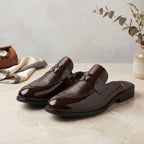 BAXXICO Luxury Patent Slip On Mule for Men