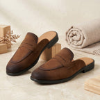 BAXXICO Mens Premium Penny Mule Loafers  Stylish Slip On Shoes