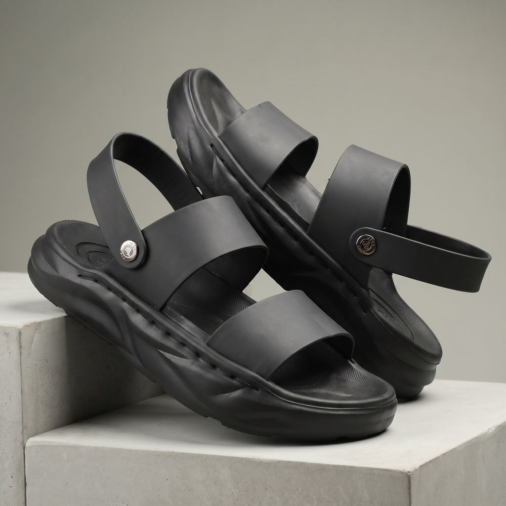 BAXXICO Mens Double Strap Platform Sandals Comfortable Casual Footwear