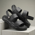 BAXXICO Mens Double Strap Platform Sandals Comfortable Casual Footwear