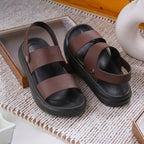 BAXXICO Mens Double Strap Platform Sandals Comfortable Casual Footwear