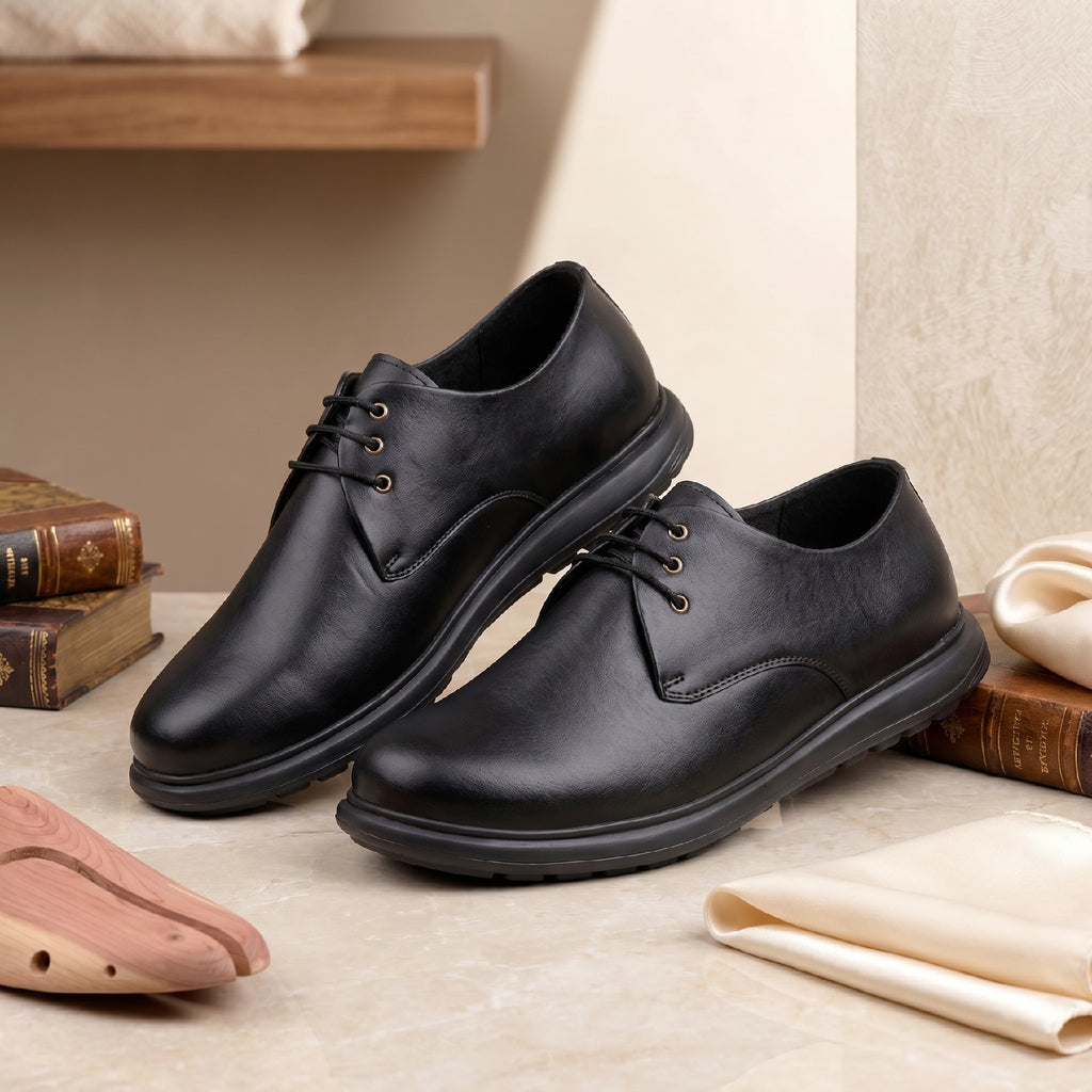 BAXXICO Modern Comfort Derby Shoes with Sleek Silhouette & Premium Everyday Wear