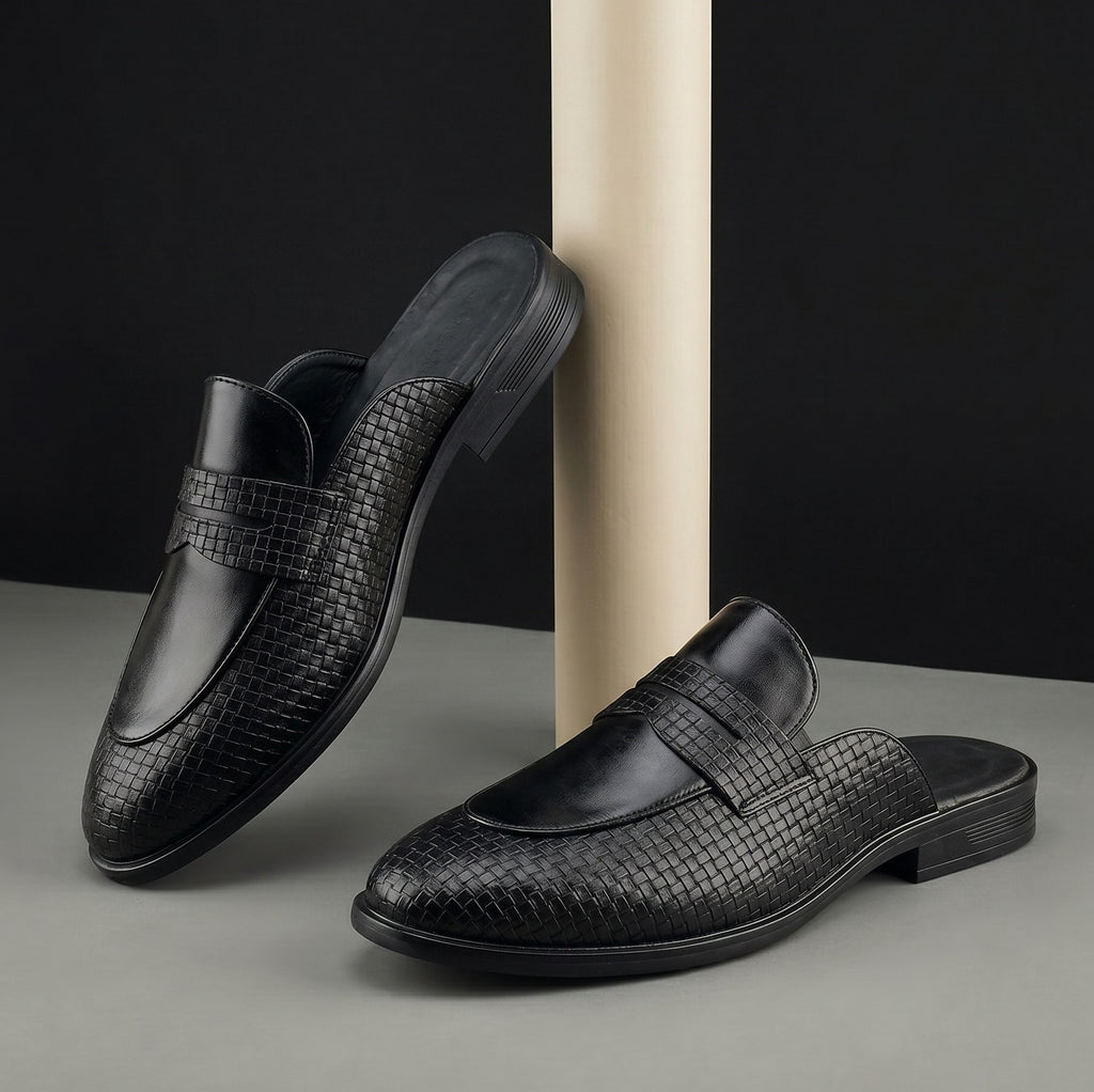BAXXICO Stylish Mens Mule Shoes with Luxury Fashion Inspired Finish