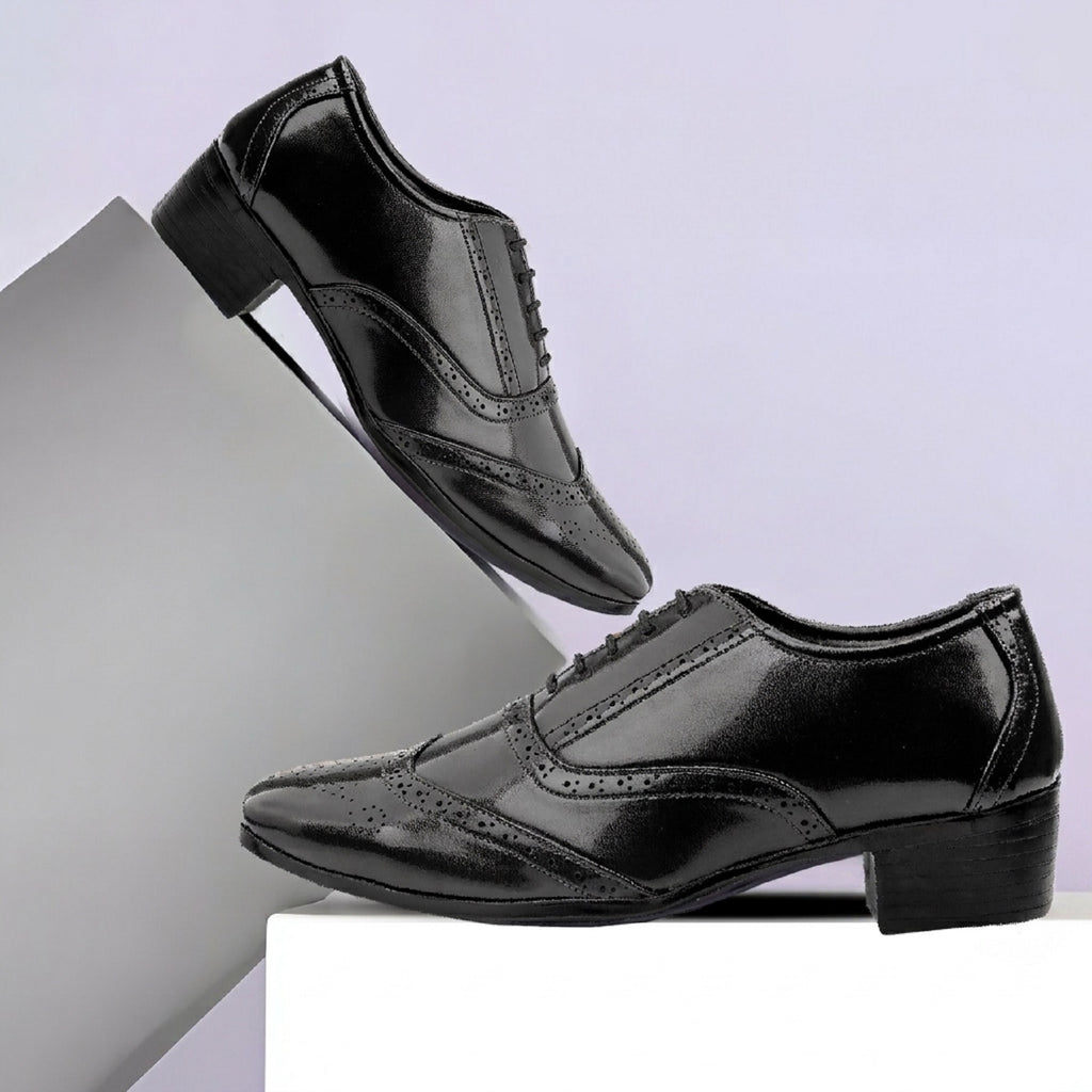 BAXXICO Height Increasing Formal And Office Wear Brogue Shoes For Men
