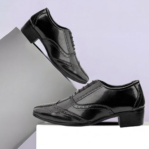 BAXXICO Height Increasing Formal And Office Wear Brogue Shoes For Men