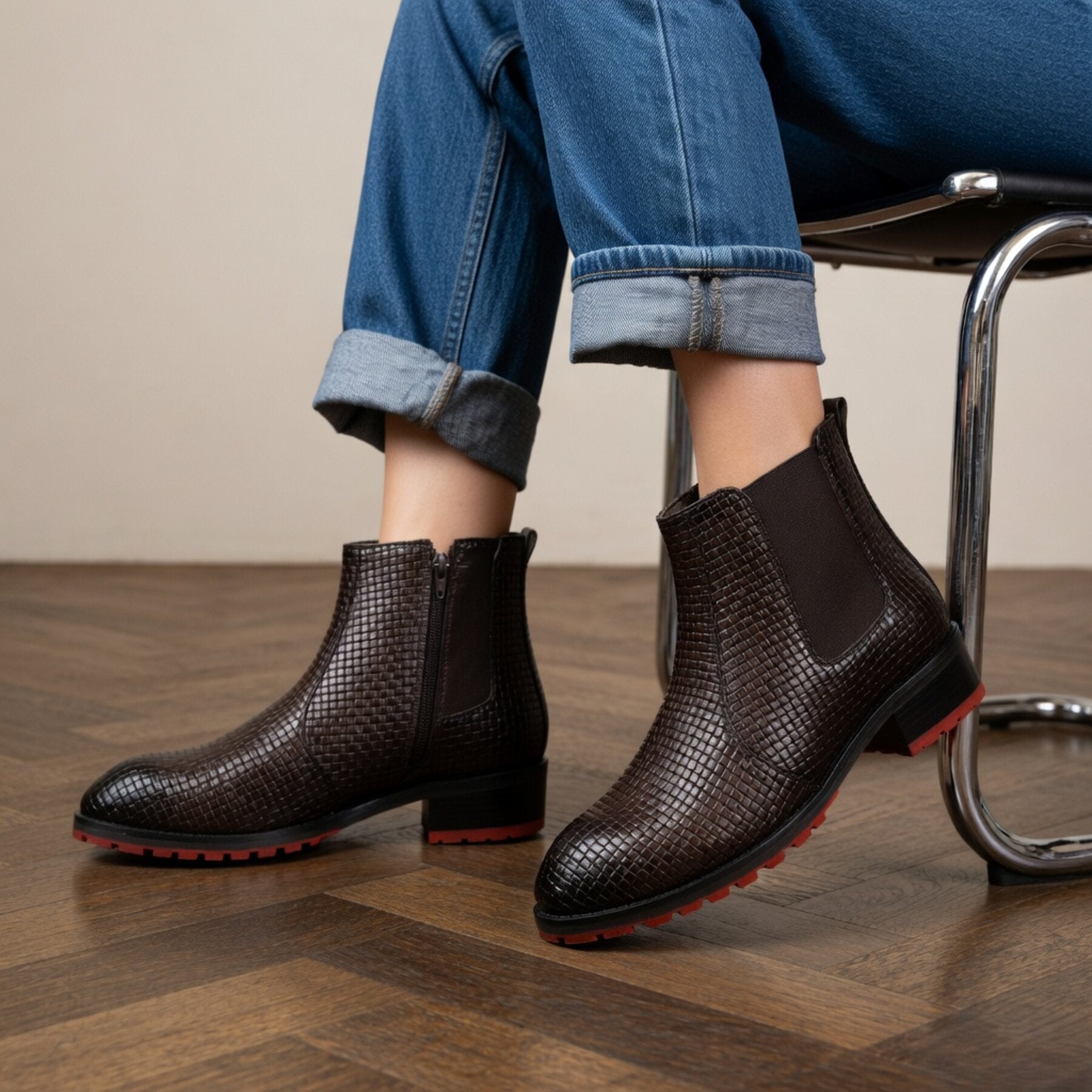 BAXXICO Stylish High Heel Boots with Premium Textured Designer Finish