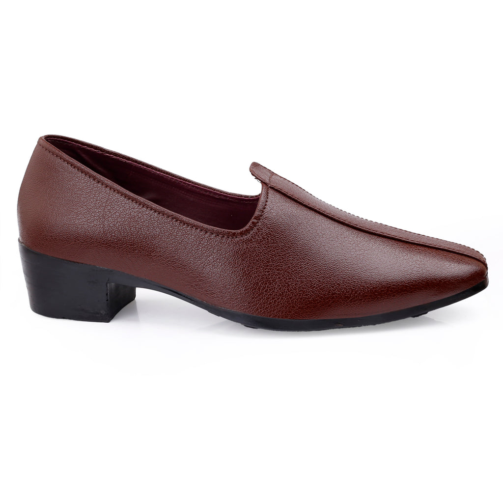 BAXXICO 2 Inch Height Increasing Mens Traditional Casual Punjabi Jutti