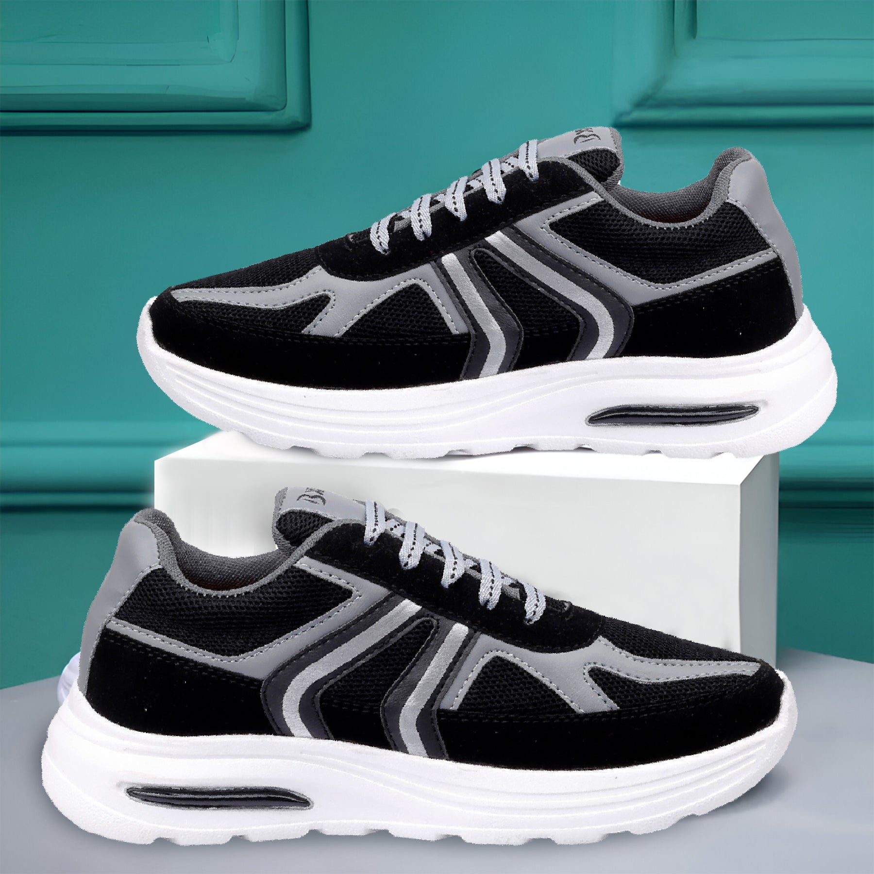 Baxxico Mens Cushioned Sports Sneakers for Outdoor and Indoor Use
