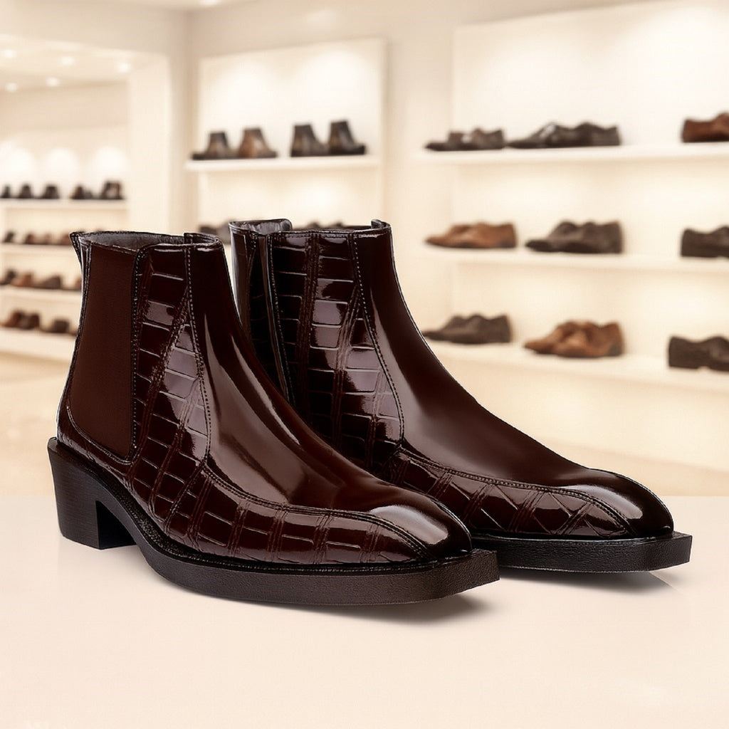 BAXXICO Mens Elevator Boots for Extra 2 Inches Height