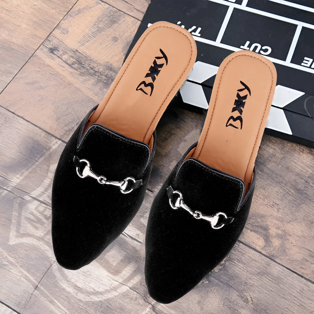 BAXXICO Mens Suede Material Latest Stylish Slip-on Mules