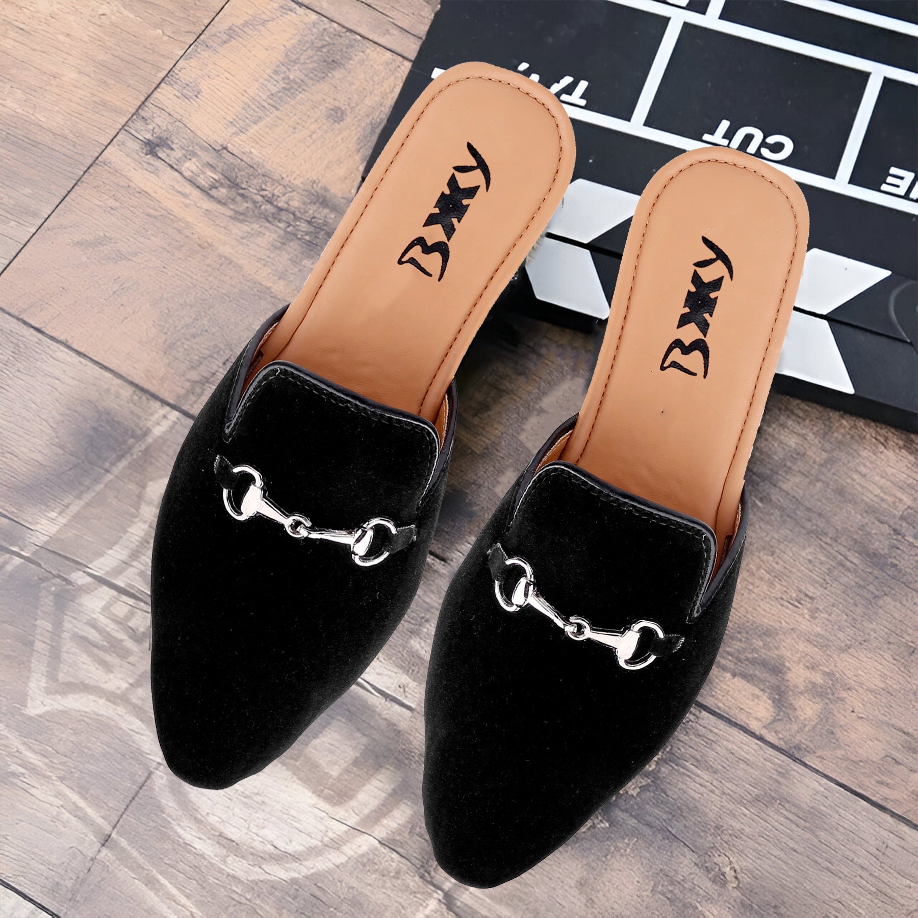 BAXXICO Mens Suede Material Latest Stylish Slip-on Mules