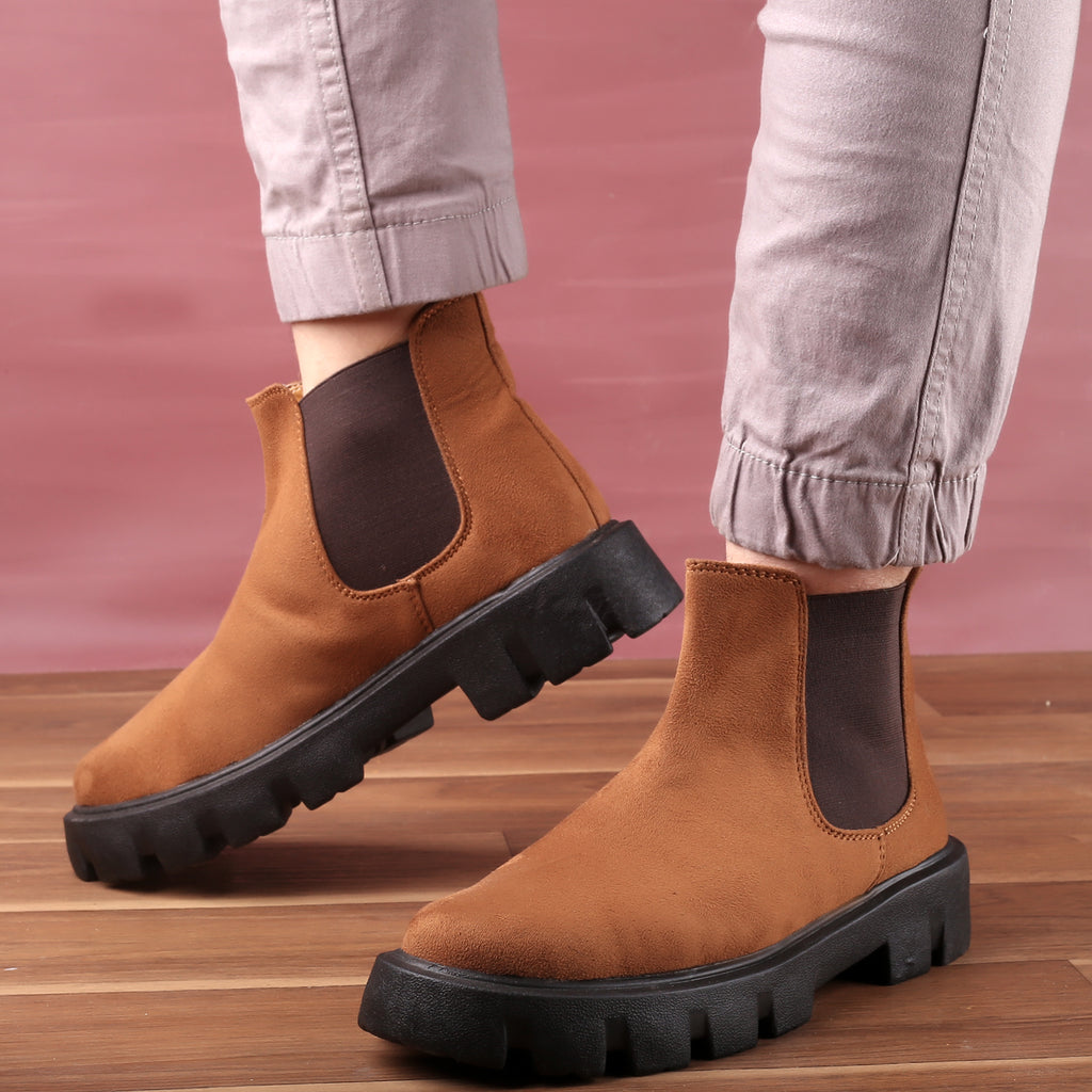 Baxxico Vegan Suede Ultra Comfortable Slip-on Boots for Men