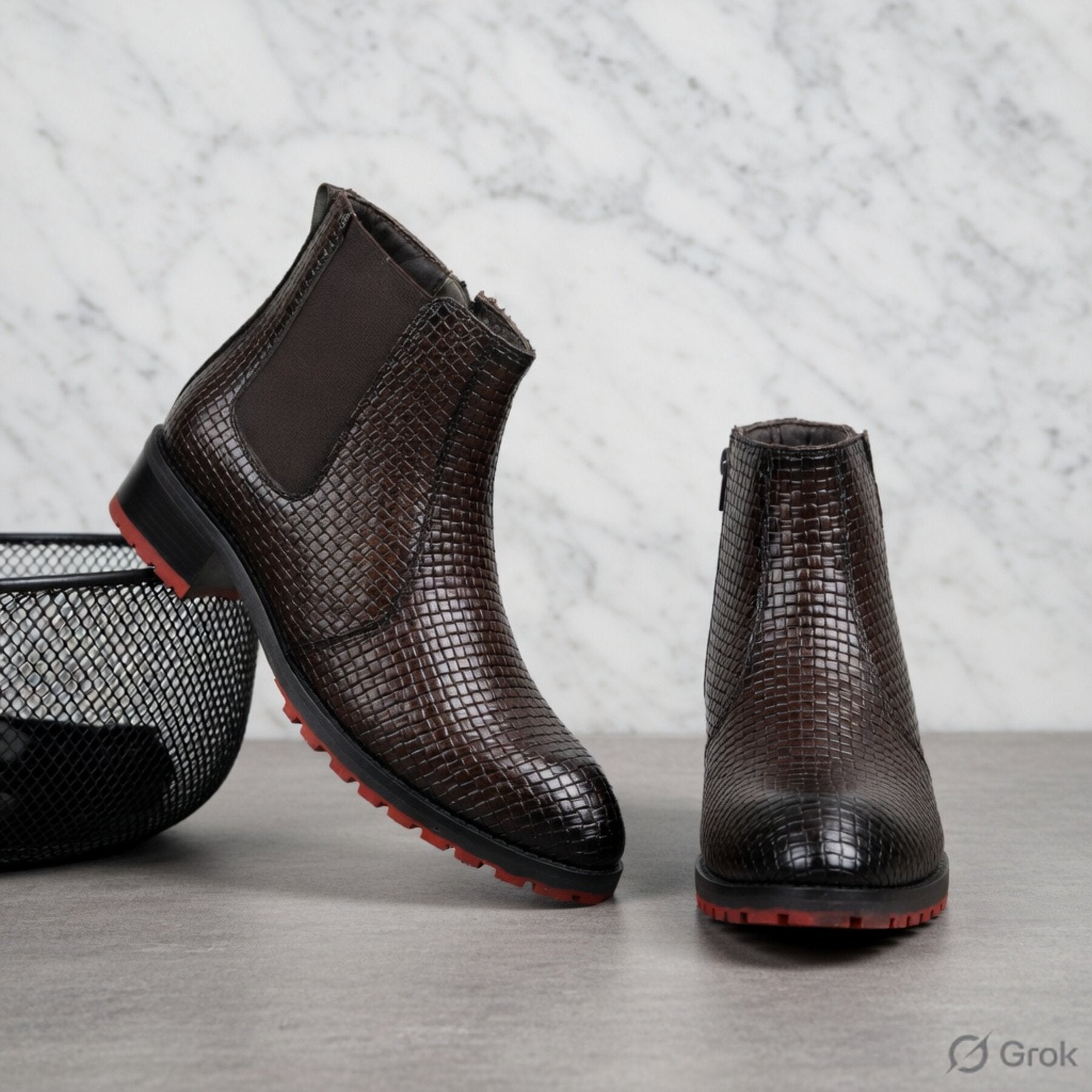 BAXXICO Stylish High Heel Boots with Premium Textured Designer Finish