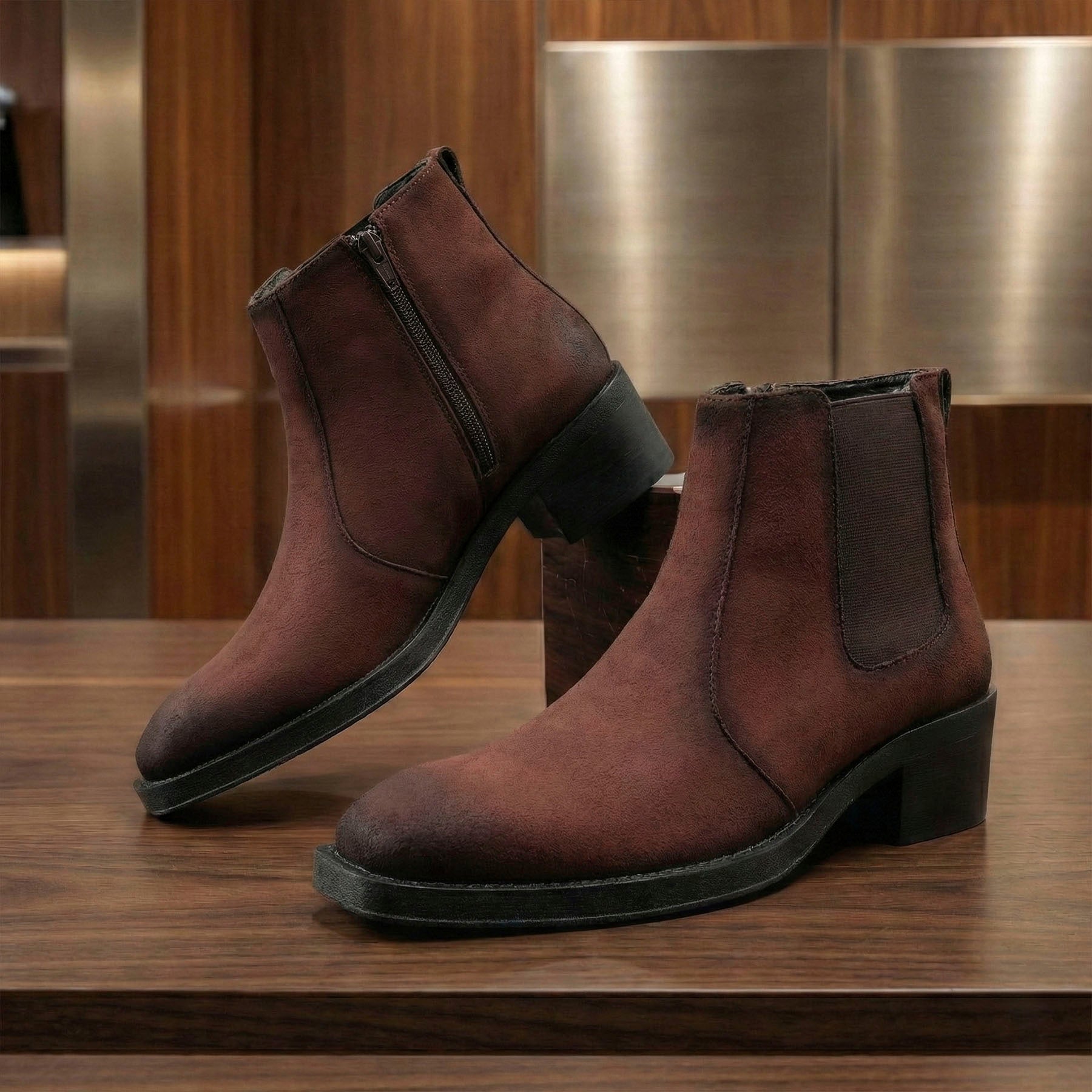 BAXXICO Mens 5–6 CM Invisible Height Boost Boots