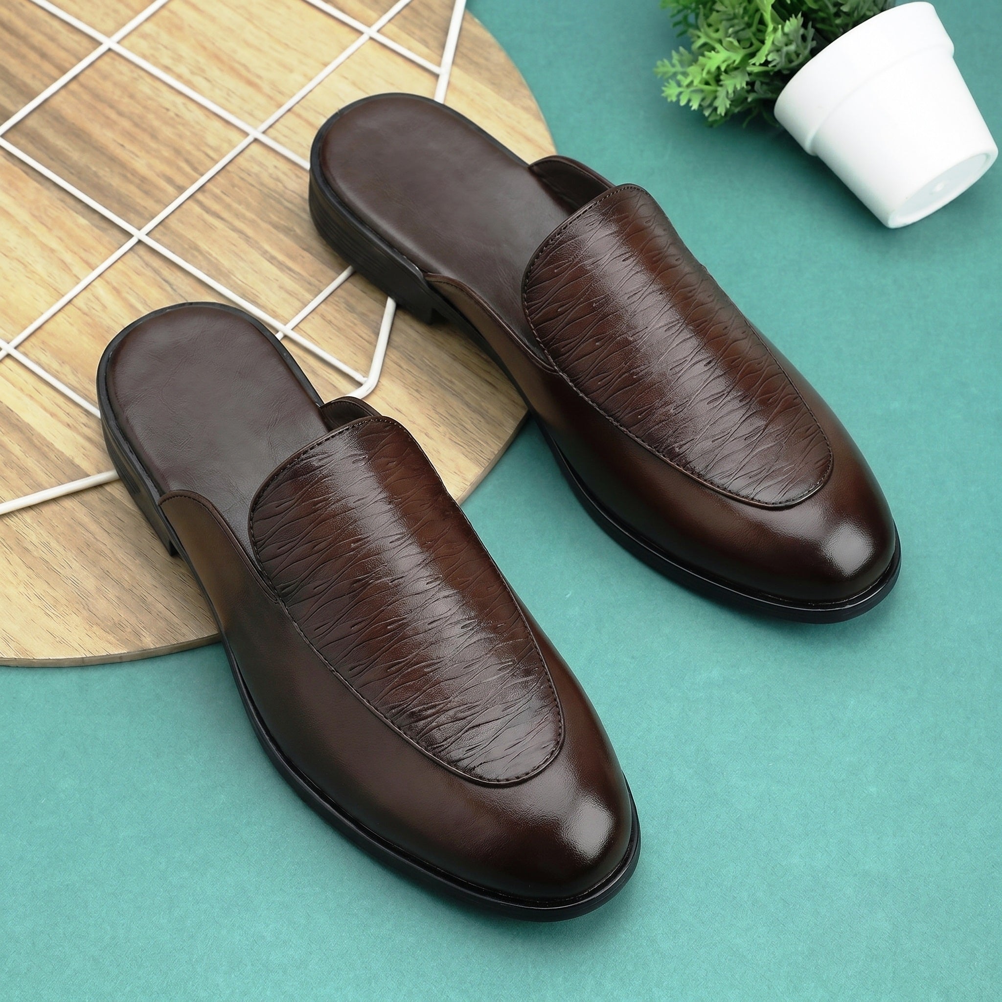 BAXXICO Luxury Slip On Mule Shoes for Smart Casual & Party Looks