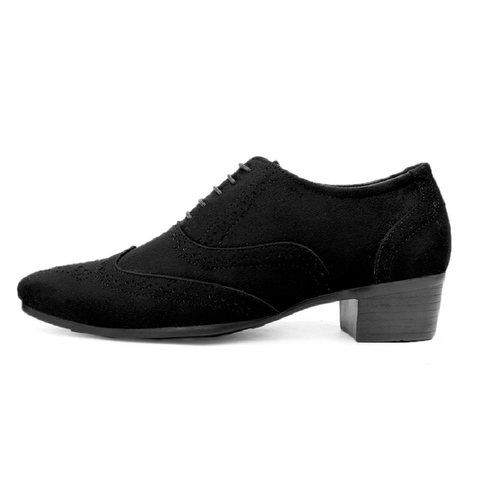 BAXXICO Mens Suede Height Increasing Casual Oxford Brogue Shoes All Occasions