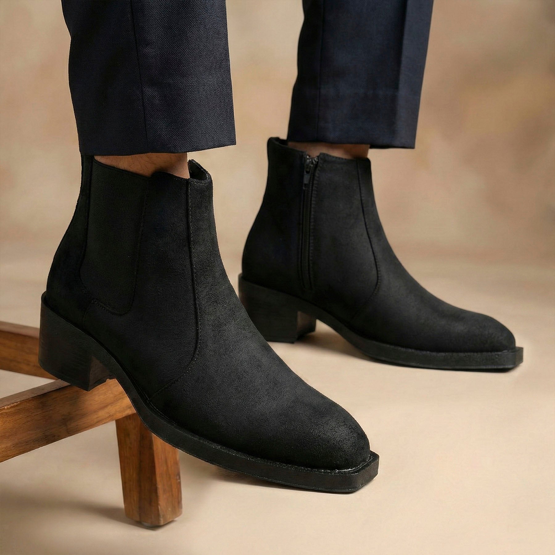 BAXXICO Mens 5–6 CM Invisible Height Boost Boots