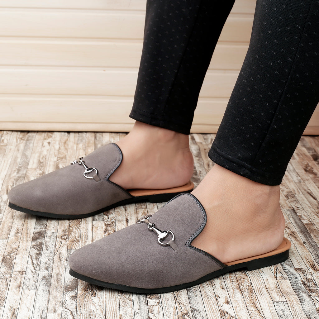 BAXXICO Mens Suede Material Latest Stylish Slip-on Mules
