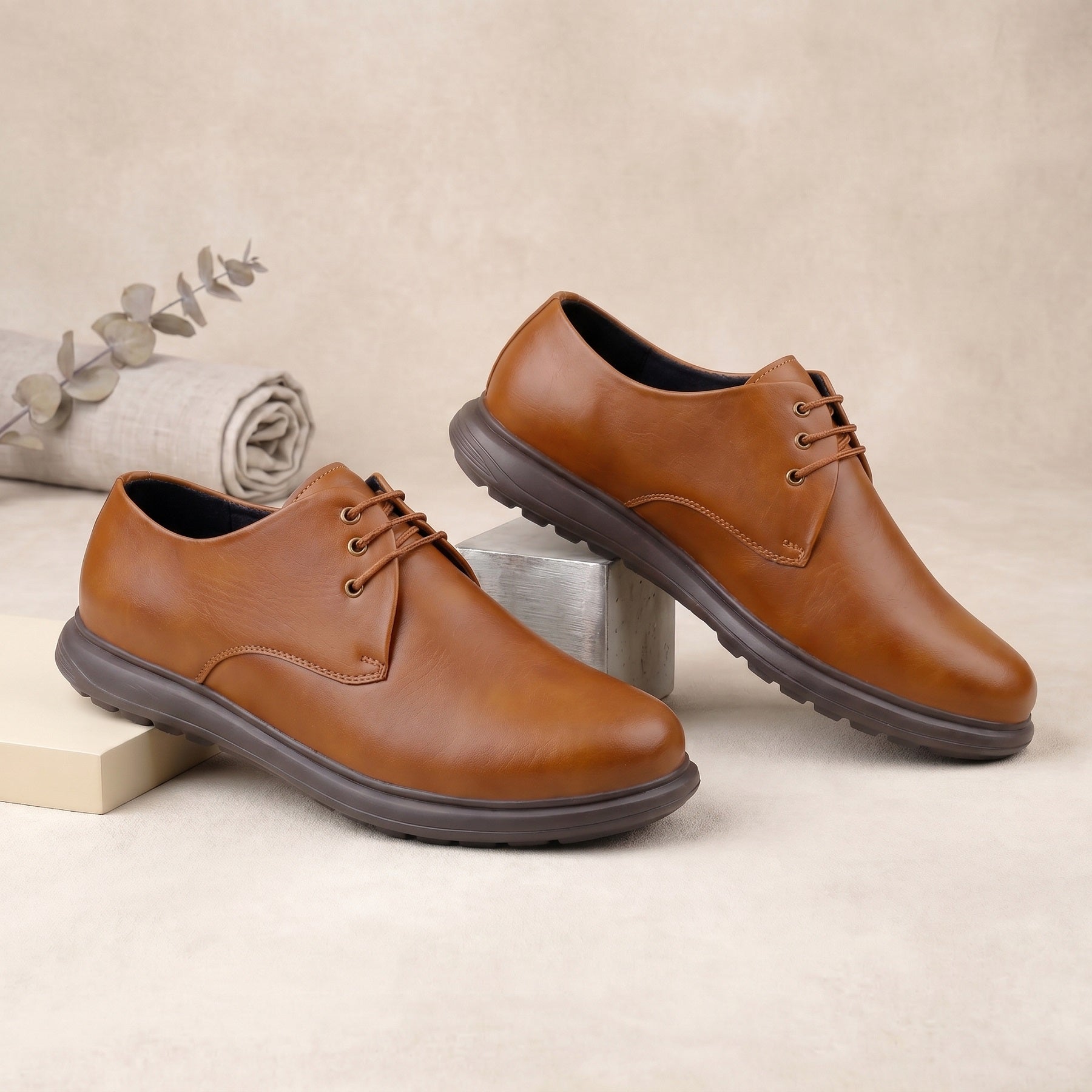 BAXXICO Modern Comfort Derby Shoes with Sleek Silhouette & Premium Everyday Wear