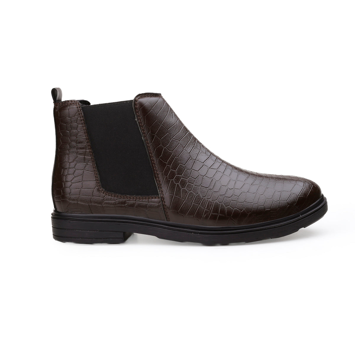 BAXXICO Premium Croc Finish Ankle Boots for Men Smart Casual Wear