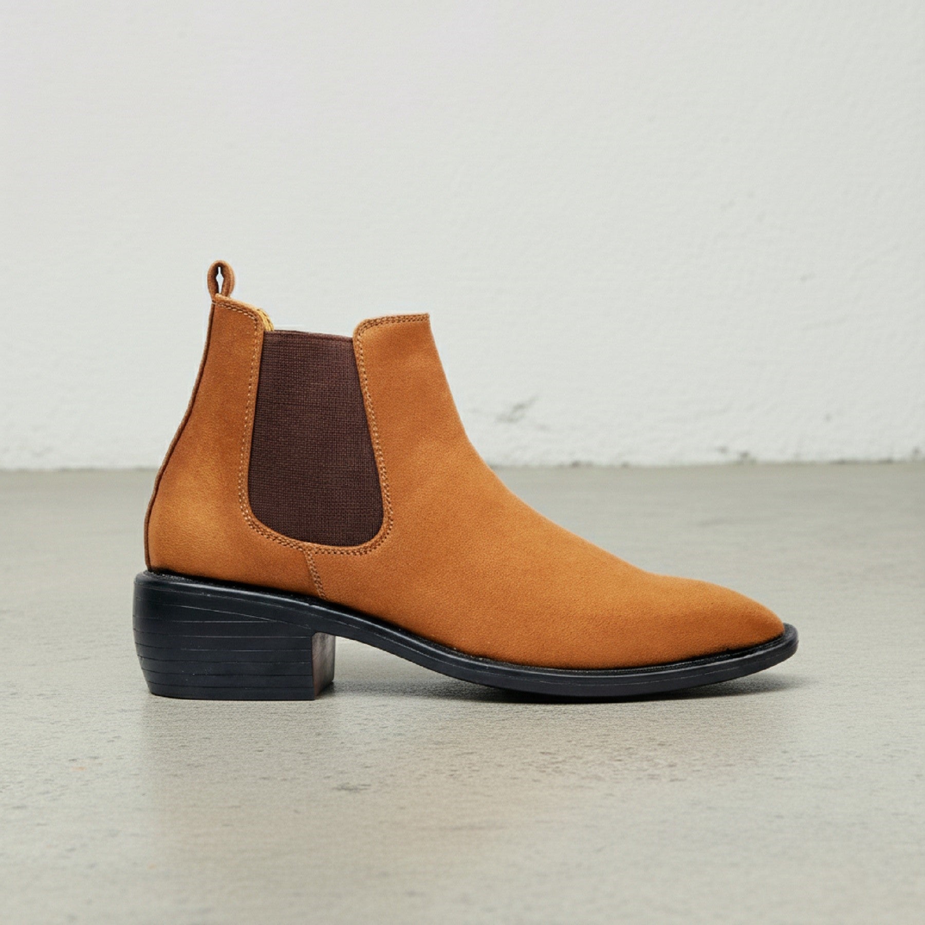 BAXXICO Mens Height Increasing Suede British Formal and Casual Wear Chelsea Boots