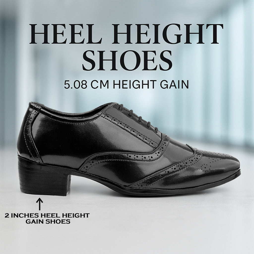 BAXXICO Height Increasing Formal And Office Wear Brogue Shoes For Men