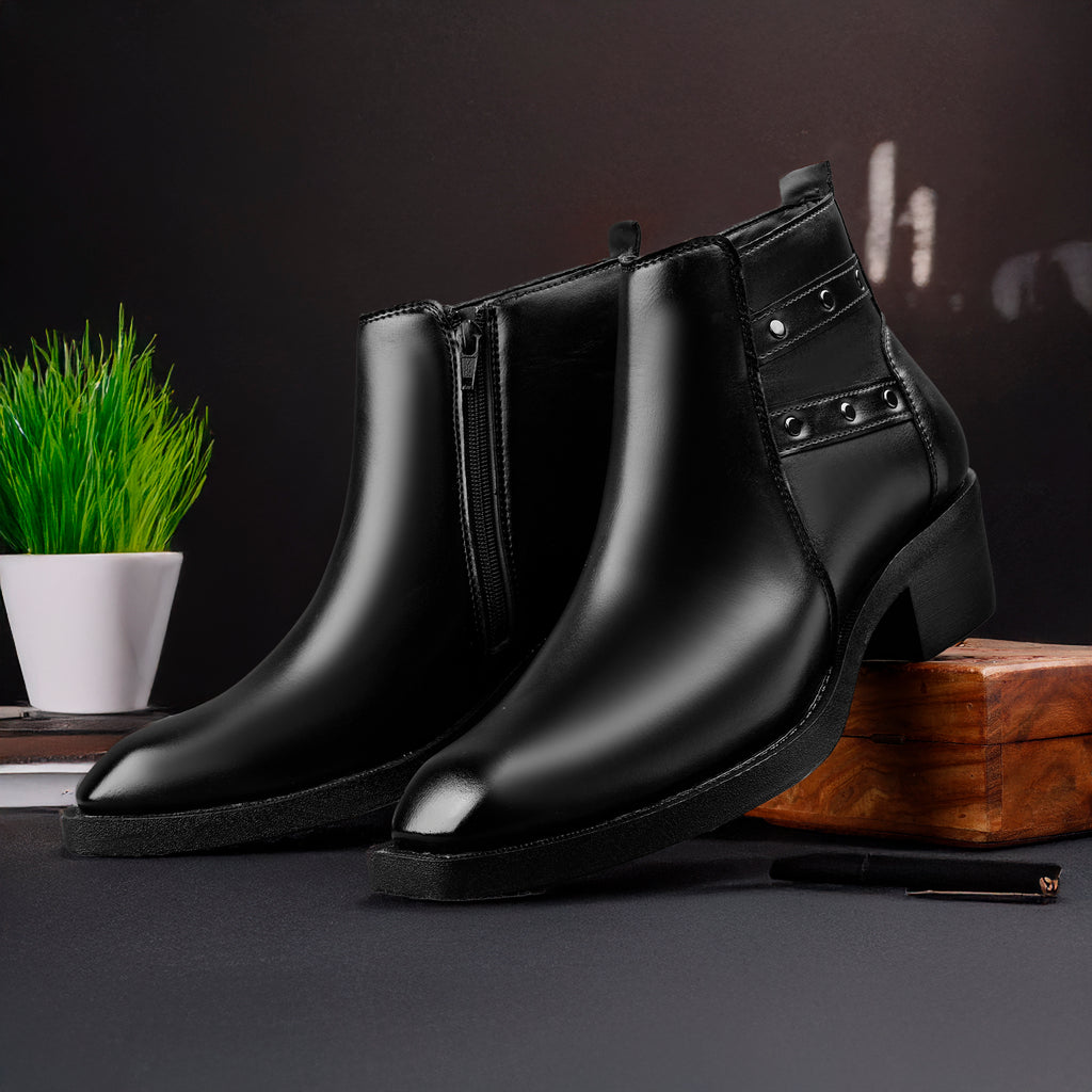 BAXXICO 2 Inch Height Lift Boots Stylish Elevator Footwear for Men